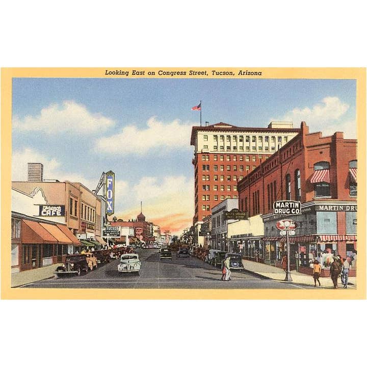 Postkort AZ-275 Congress Street, Tucson for engroshandel hos Found Image Press