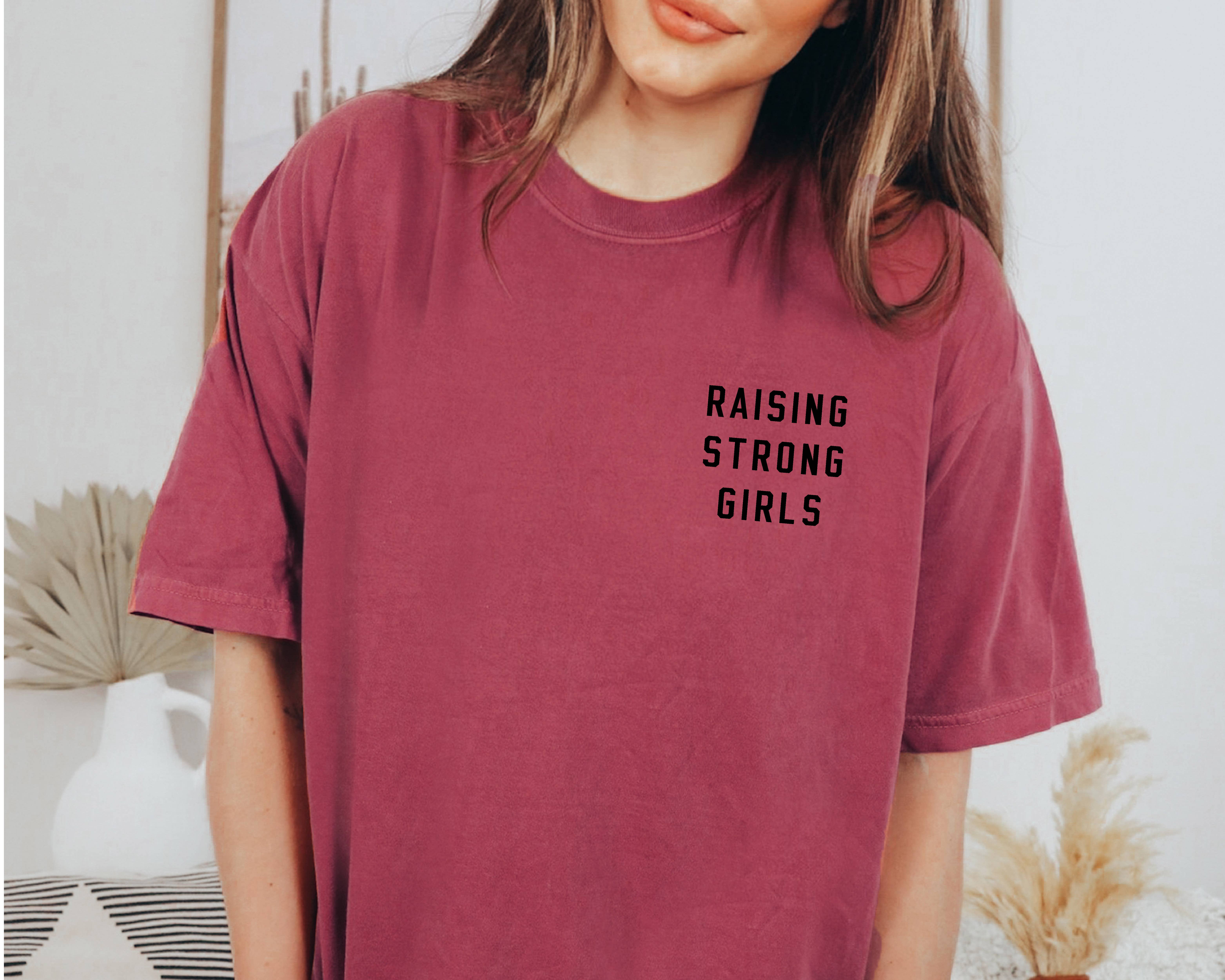 P E T I T R U E - Wholesale Screen Printed T-Shirt - Women's - Raising Strong Girls Minimalist Shirt for Mom5