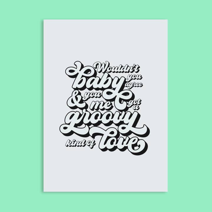 Aces and O's - Wholesale Love Card - Groovy Kind of Love Greeting Card0
