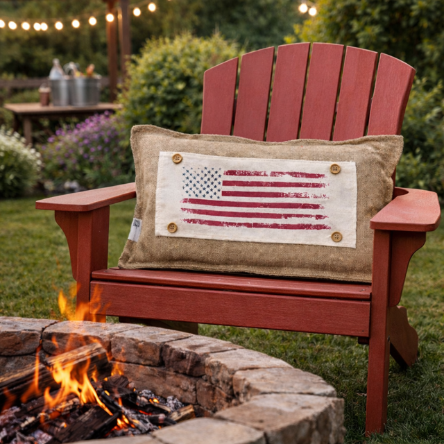 PillowPanels - Wholesale Throw/Decorative Pillow - PANEL ONLY: Summer 4th of July Veteran USA OLD GLORY FLAG3