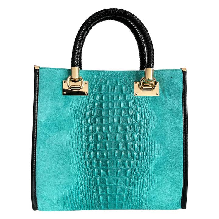 MODARNO - Wholesale Shoulder Bag - Women's - Modarno Women's shoulder bag - coconut print suede leather h1