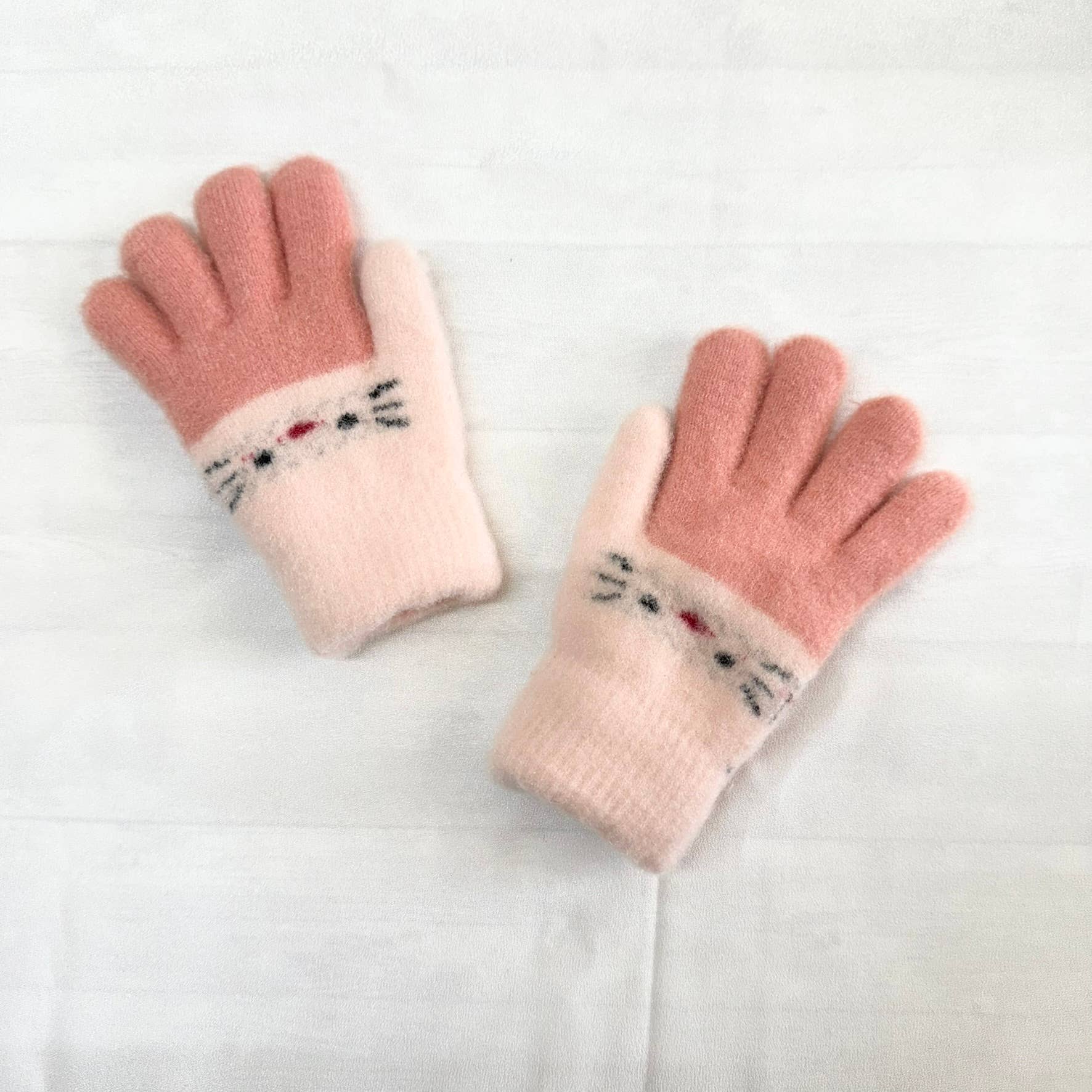 Karma Nepal Crafts - Venta al por mayor Guantes - Niños - Guantes de invierno para gatitos con forro polar para niños8