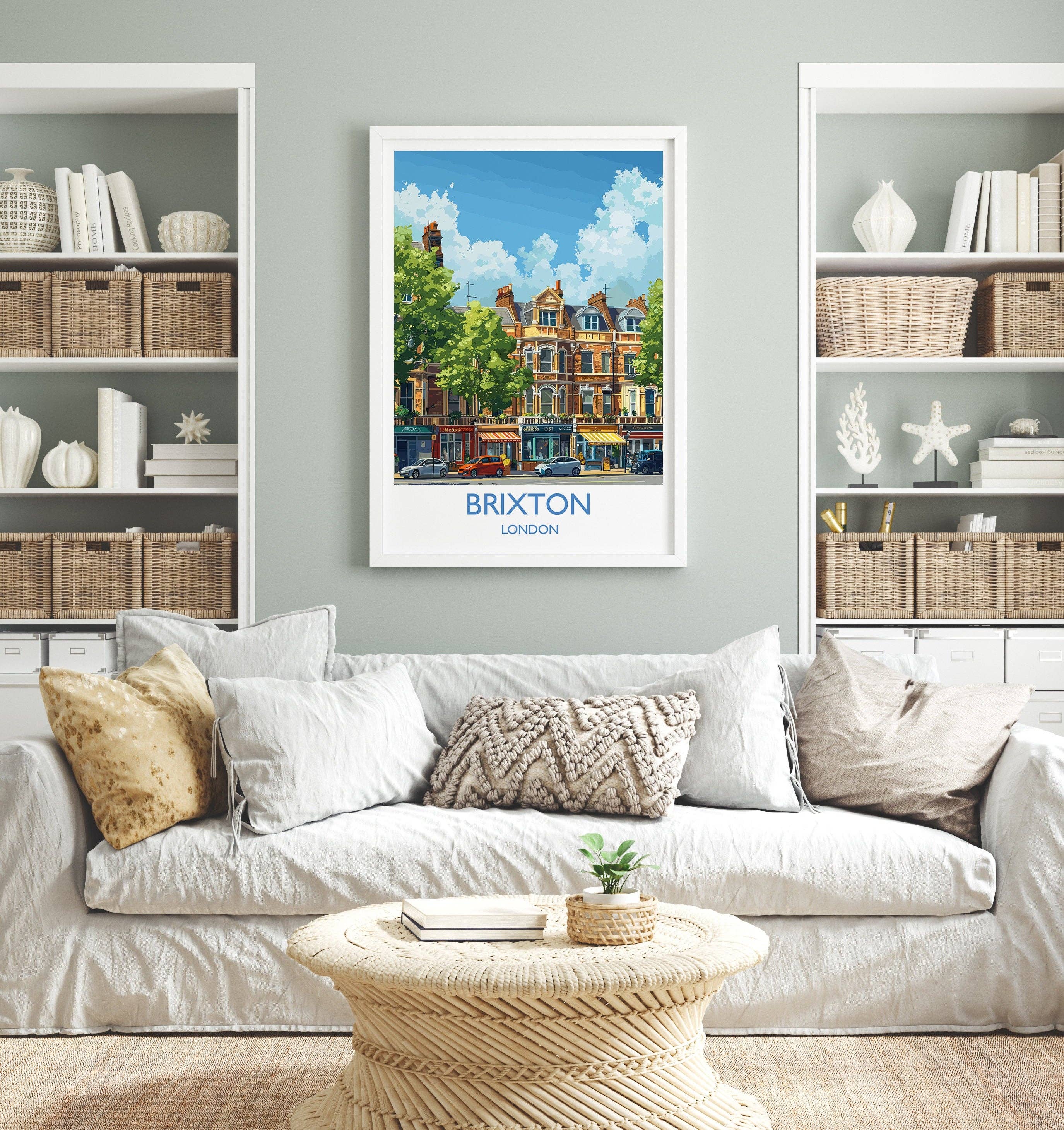 NQ Media Designs - Wholesale Art Print - Brixton Travel Print, Travel Poster of Brixton, London Poster, Brixton Art Gift, London Art Lovers UK Travel Gift2