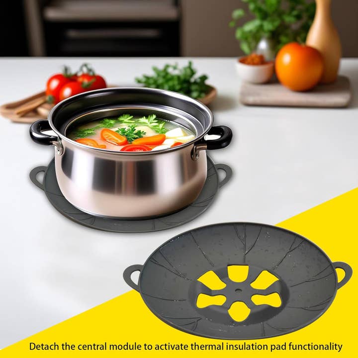 VIGOR - Wholesale Kitchen Tool/Gadget - Boil Over Spill Stopper, Silicone Pot Lid, 10.24" Spill Stop6