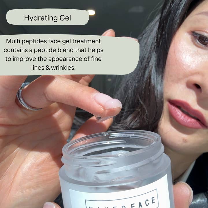 NAKEDFACE Skincare - Vente Crème hydratante pour le visage - Gel hydratant + peptide3