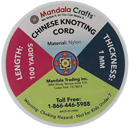 Mandala Crafts - Wholesale Craft Supplies - Mandala Crafts Satin Rattail Cord String from Nylon for Chinese Knot, Macramé, Trim, Jewelry Making40