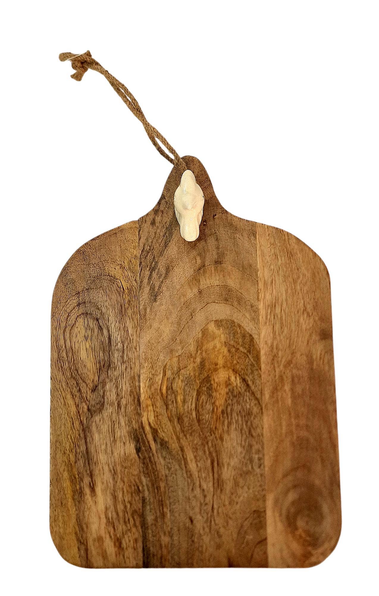 Geko Products - Wholesale Cutting Board - Large Mango Wood Chopping Board with Ceramic Chicken Head0