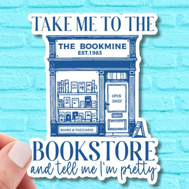 Take Me To the Bookstore and Tell Me I'm Pretty Vinyl Sticker | Kindle Sticker | Gift for Readers | Laptop Sticker | Bookworm | Book Club | for wholesale by That Crafty Agent
