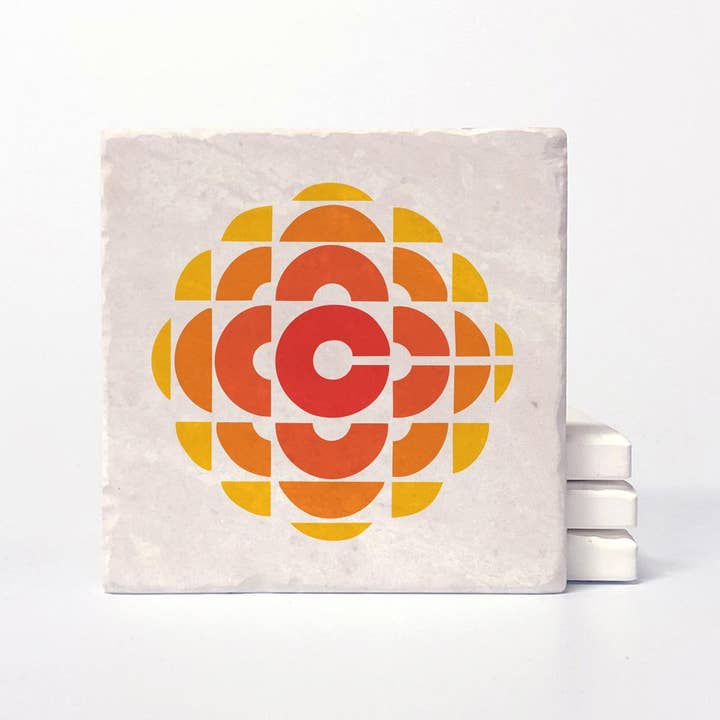 Versatile Coasters Canada - Wholesale Coasters - CBC Retro Gem 1974 to 1986 Logo Coasters