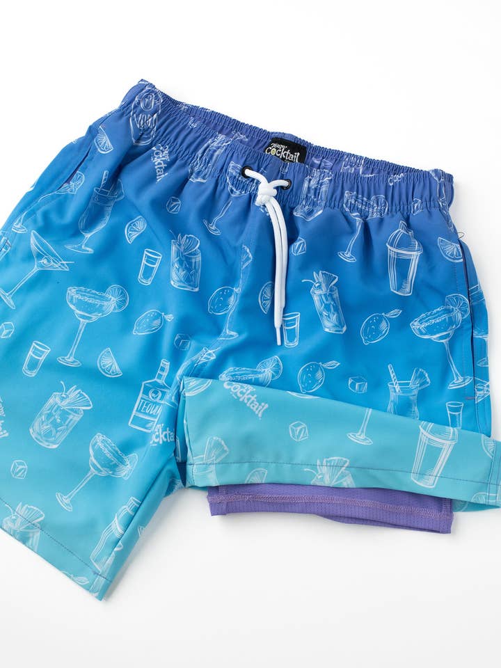 Ombre Skitse Cocktails Hybrid Badeshorts for engroshandel hos Team Cocktail