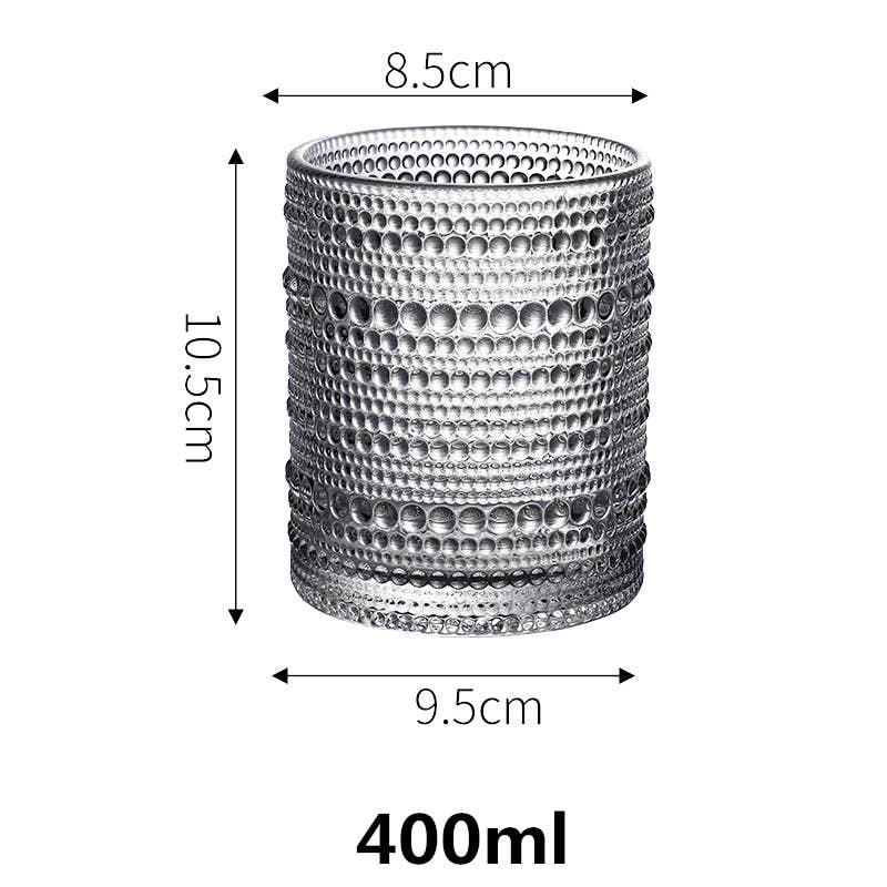 Our Dining Table - Wholesale Drinking Glass/Cup - Classic Stunning Beads Pattern Glassware with Gold Rim1