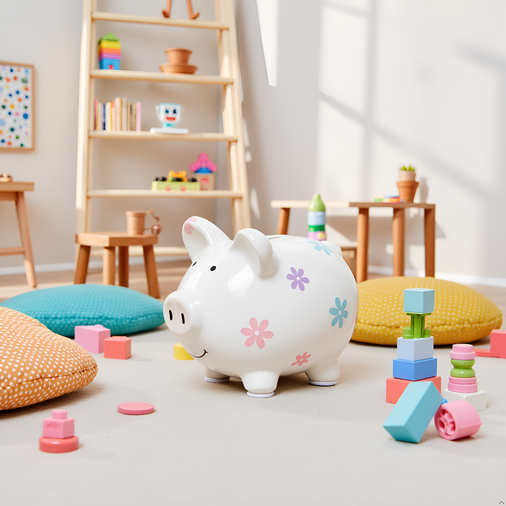 Kate & Milo - Wholesale Money/Piggy Bank - Kids & Baby - Floral Mini Piggy Bank1