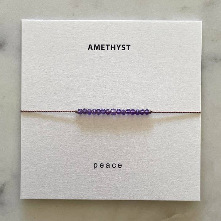 Soulsilk - Wholesale Beaded Bracelet - Amethyst Peace Bracelet, Valentine's Day Gift for Her1