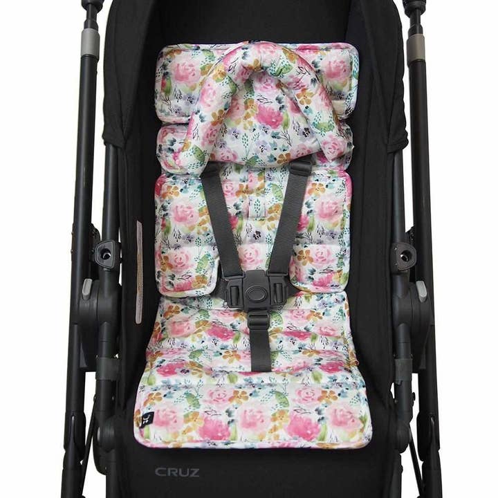 Outlook Baby - Wholesale Stroller Cover/Accessory - Baby - Mini Pram Liner with adjustable head support - Floral Delight3