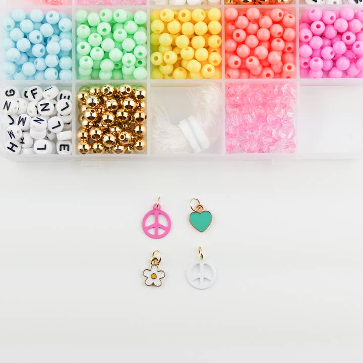 Stacked Sweetly - Wholesale DIY Jewelry - Kids - Groovy Goals DIY Stretchy Bracelet Craft Kit5