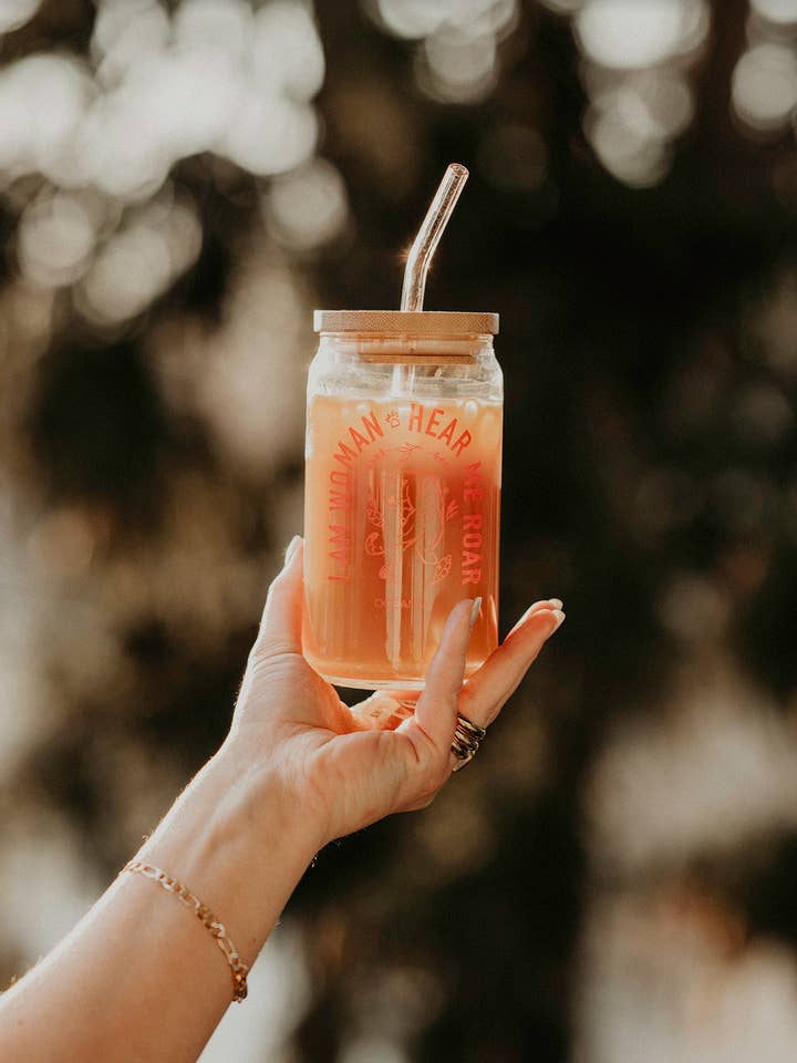 Hear Me Roar Glass Tumbler for wholesale by Océanne
