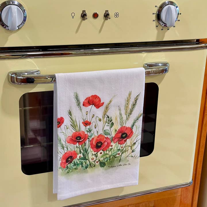 Brown Lillie – Großhandel Geschirrtücher – Rote Mohnblumen 28" Bestes Geschirrtuch | 100% Ringspun-Baumwolle1