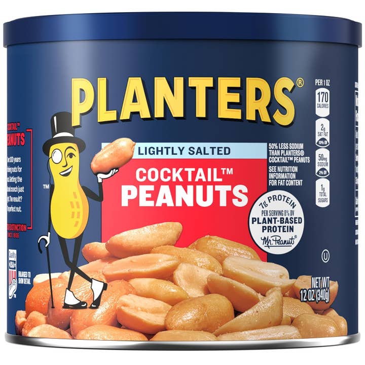 L&F Universal Goods - Wholesale Nuts - Planters Cocktail Peanuts Lightly Salted 12oz 12/12oz
