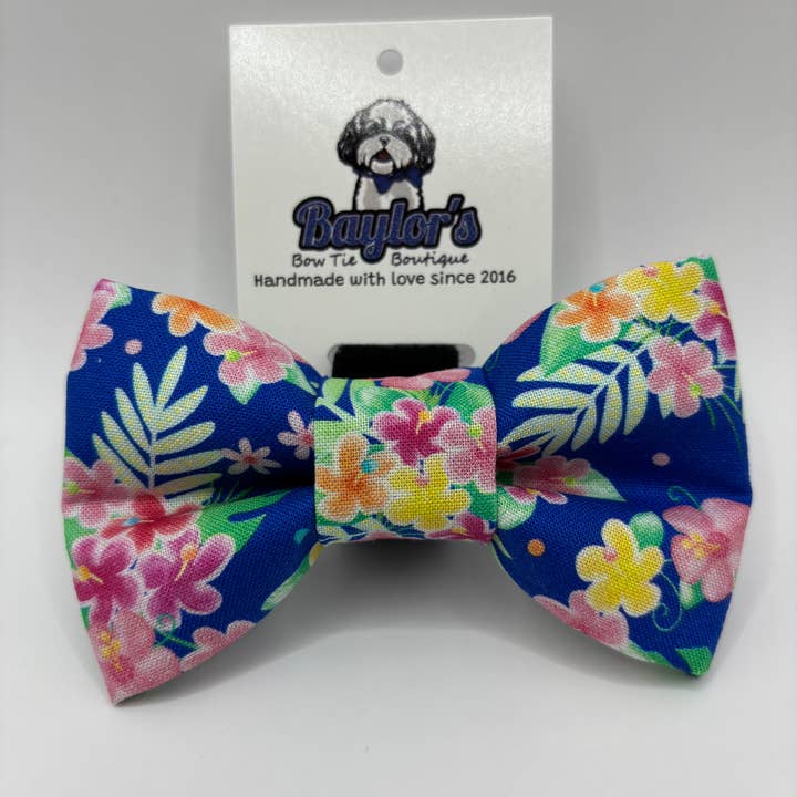 Nœud papillon pour chien à fleurs tropicales, nœud papillon d'été pour chien pour la vente par Baylor's Bow Ties