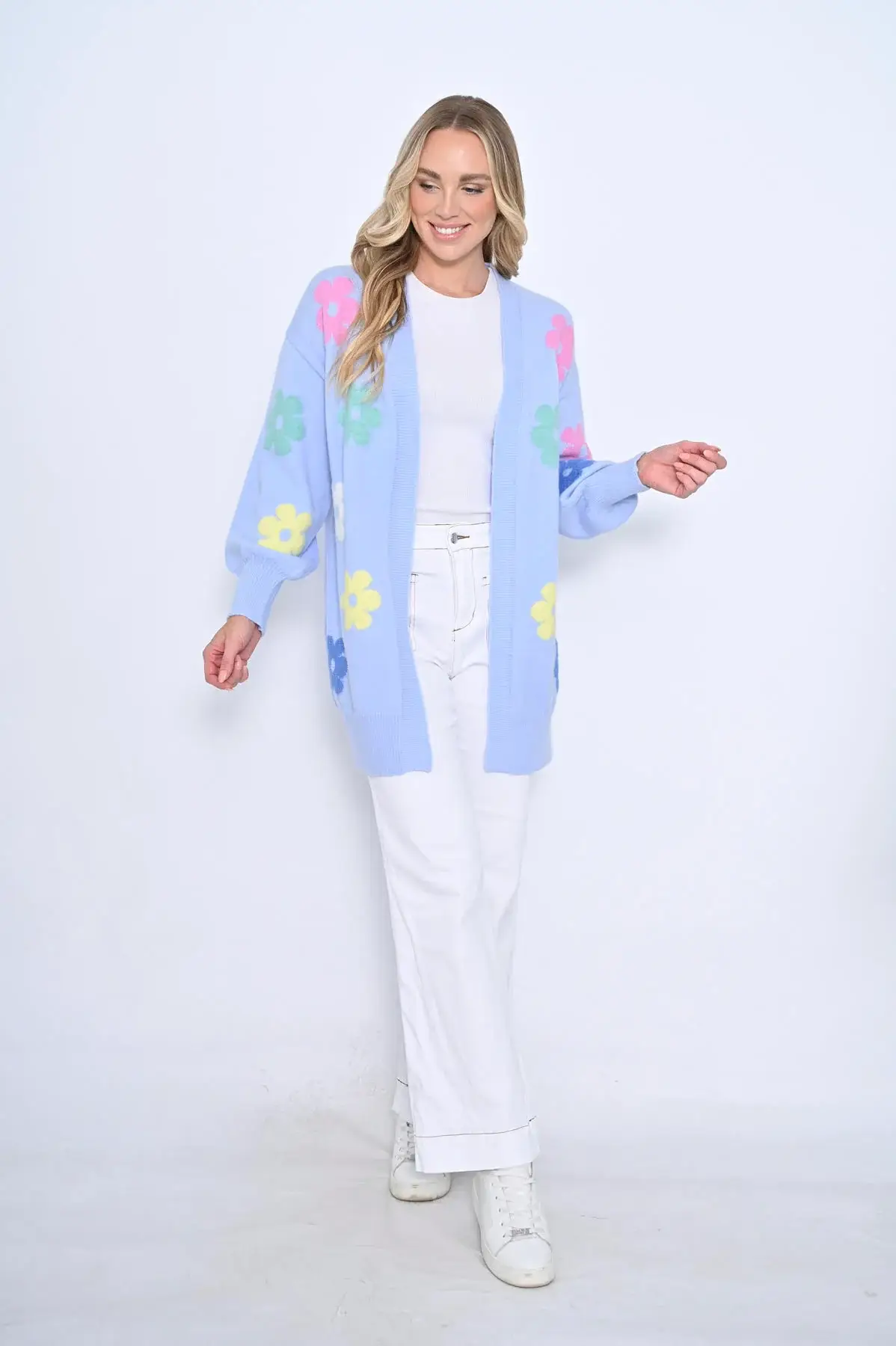 Stellino - Venta al por mayor Cárdigan - Mujer - Cardi de punto Daisy Love | Azul1