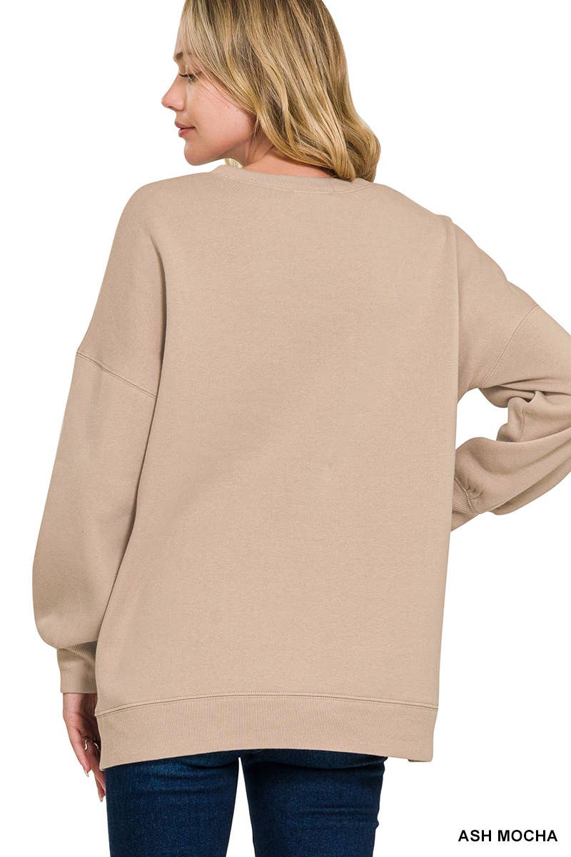 Vanilla Monkey - Wholesale Sweatshirt - Women's - Fleece Hi-low Boyfriend Sweatshirts With Pocket2
