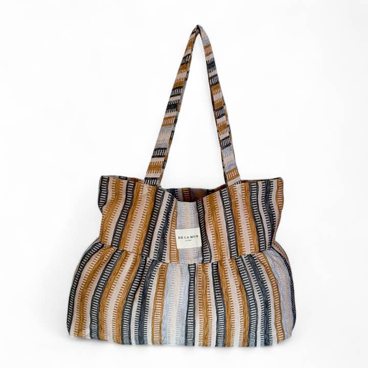 Medium ruffle tote bag Tron for wholesale by DE LA MUR LINE US Inc