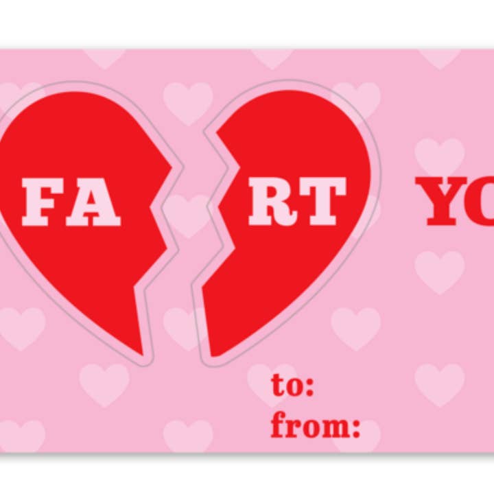 Love & Lion - Vente Cartes de Saint-Valentin - JE TE PÈTE | AUTOCOLLANTS DE SAINT-VALENTIN