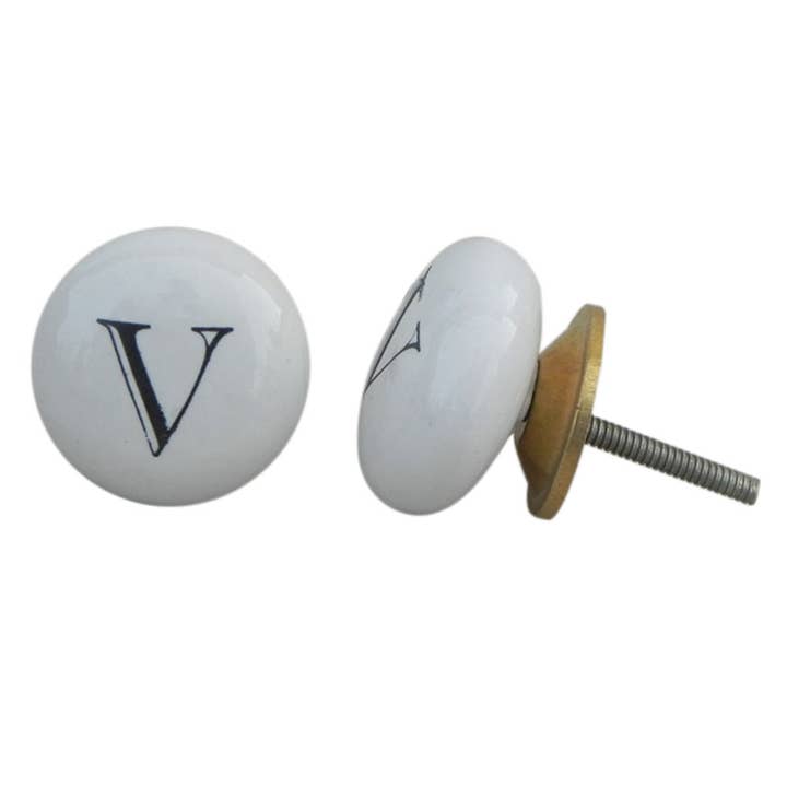 Daana Paani LLC – wholesale Knob/pull – 12 Pieces V Letter Alphabet Kids Wardrobe Knobs