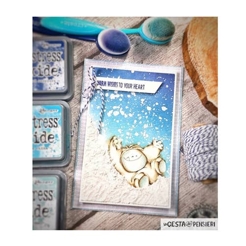 Impronte D'Autore – wholesale Rubber/decorative stamp – Happy Yeti Clear Polymer Stamps