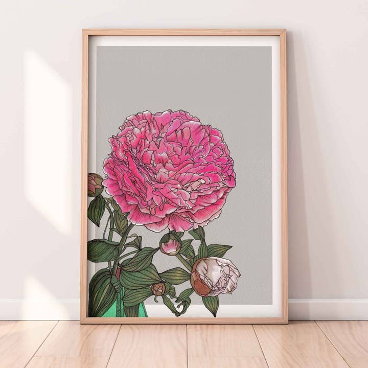 Peony Art Print for wholesale by My Noodle Bug