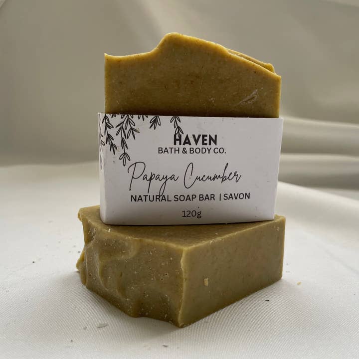 Gurka Papaya Tvålbar för wholesale av Haven Bath & Body Co.