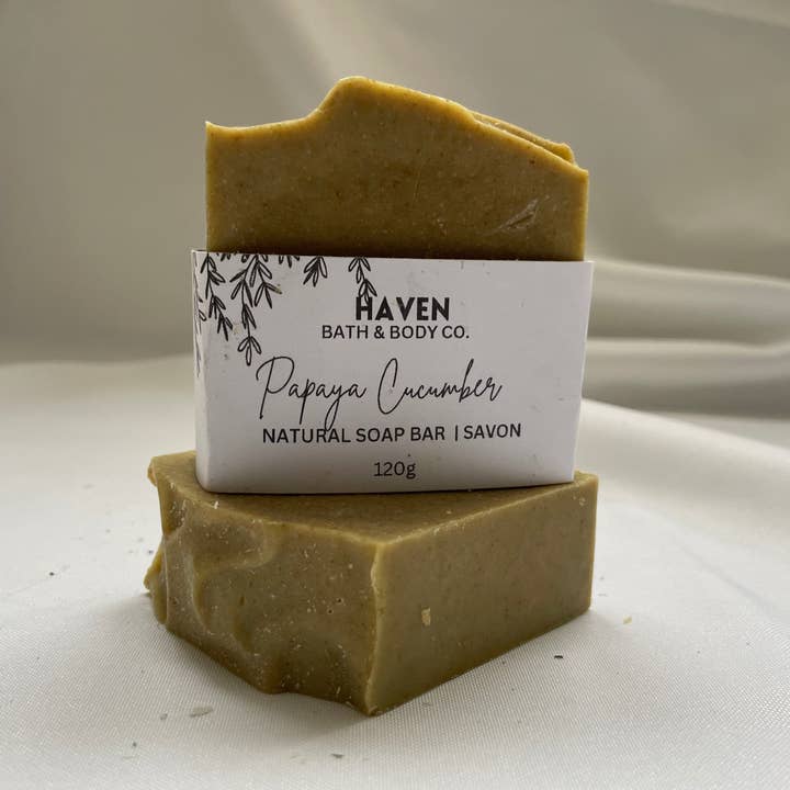 Haven Bath & Body Co. - Wholesale Bar Soap - Cucumber Papaya Soap Bar