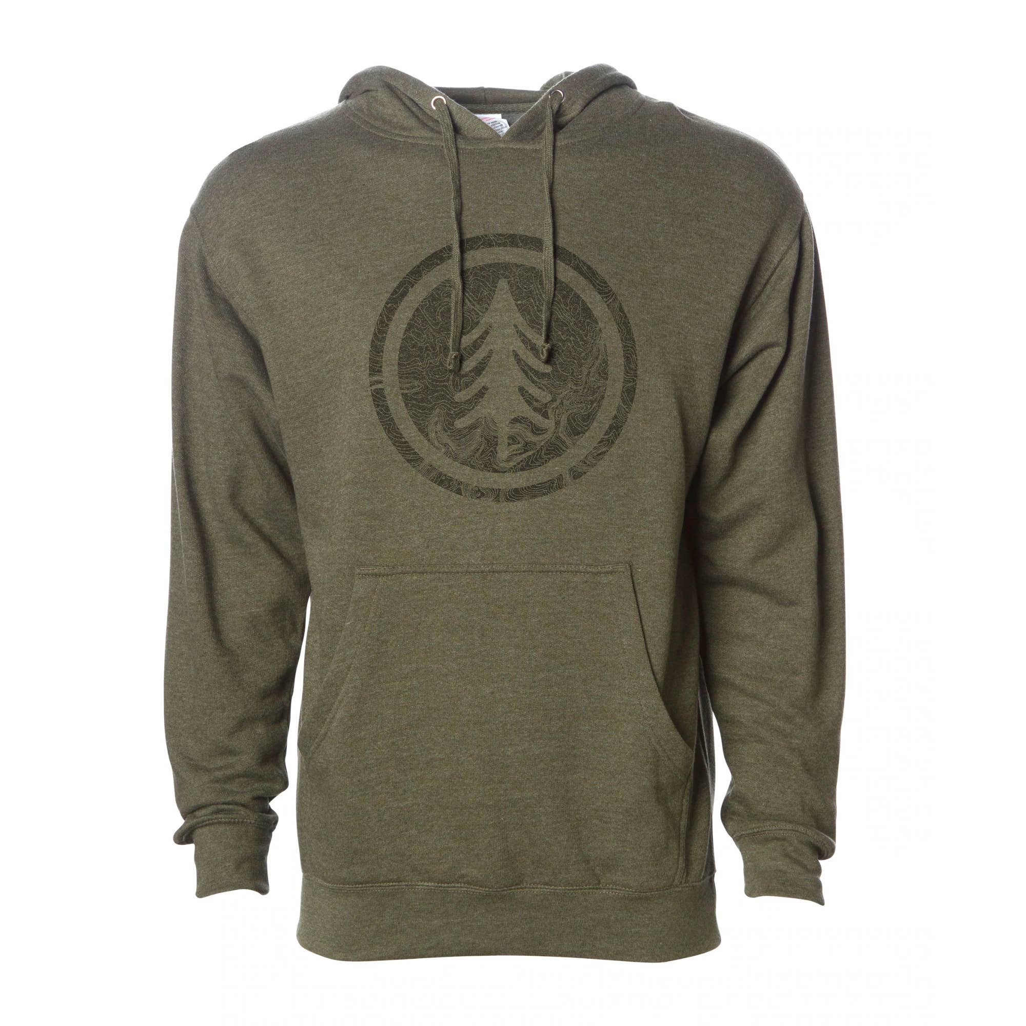 Black Lantern - Wholesale Hoodie - Men's - Retro Tree & Topography Men's/Unisex Hoodie