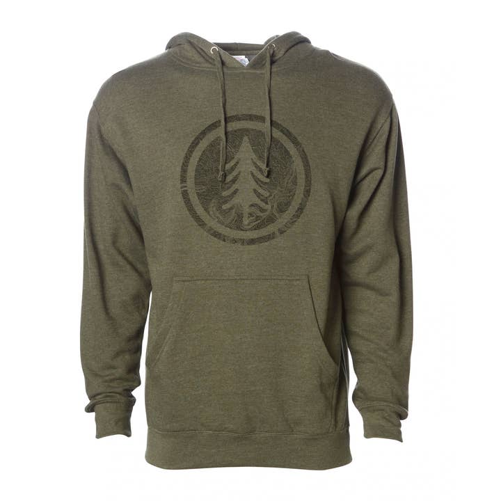 Black Lantern – wholesale Hoodie – Men's – Retro Tree & Topography Men's/Unisex Hoodie0