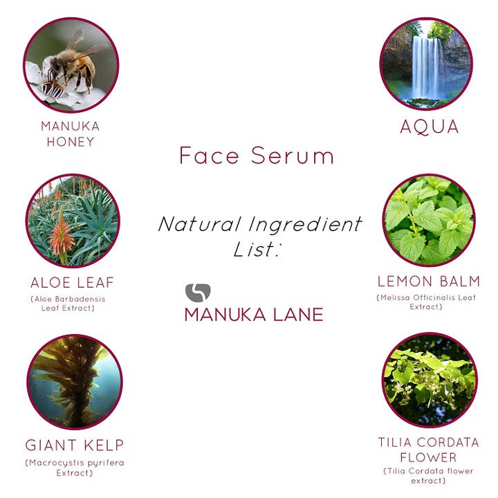 Manuka Lane - Wholesale Facial Serum/Concentrate - Anti Aging Face Serum with Hyaluronic Acid, Manuka Honey, & Collagen (30ml)3