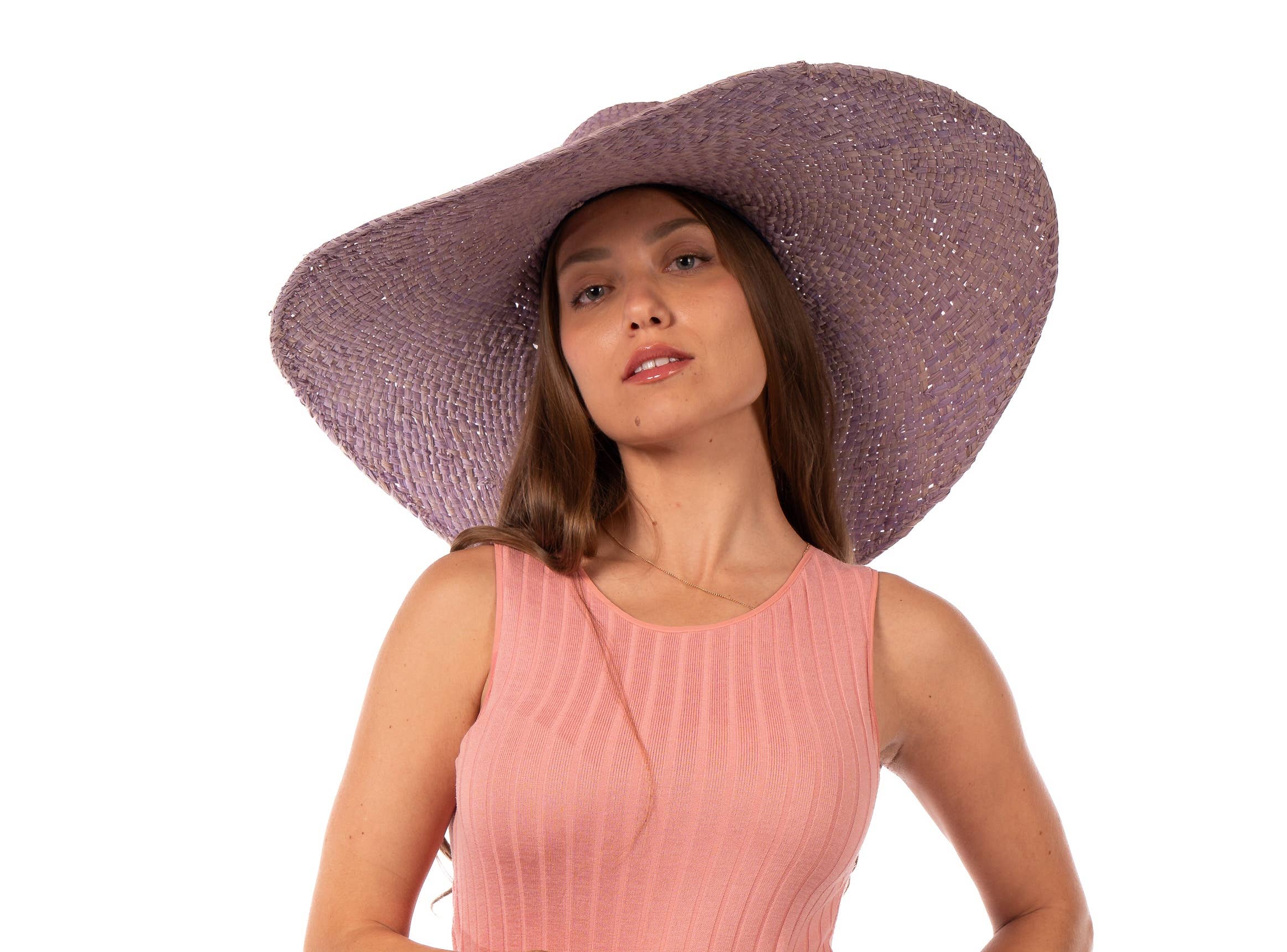 Shebobo - Wholesale Straw Hat - Women's - Natasha 7" Wide Brim Woven Straw Sun Hats4