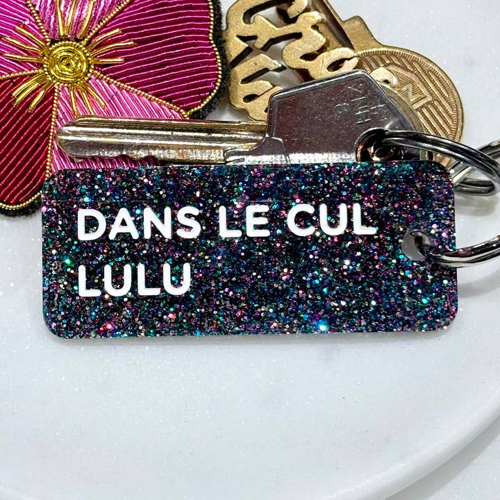 NO CU LULU Porta-chaves com lantejoulas Mais Amor por atacado de Plus de Love