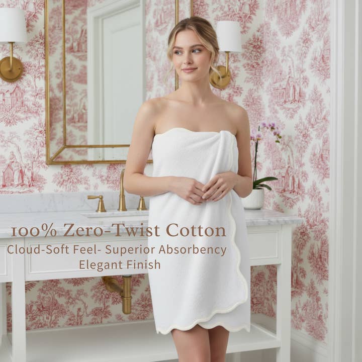 Lotus Linen – wholesale Bath mat – Luxury Scallop Piping Cotton Bath Mat34