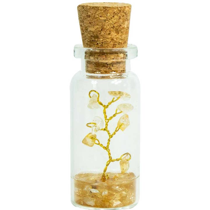 Gemstone Tree of Life in Glass Bottle - Citrine (Each) for wholesale by Kheops International
