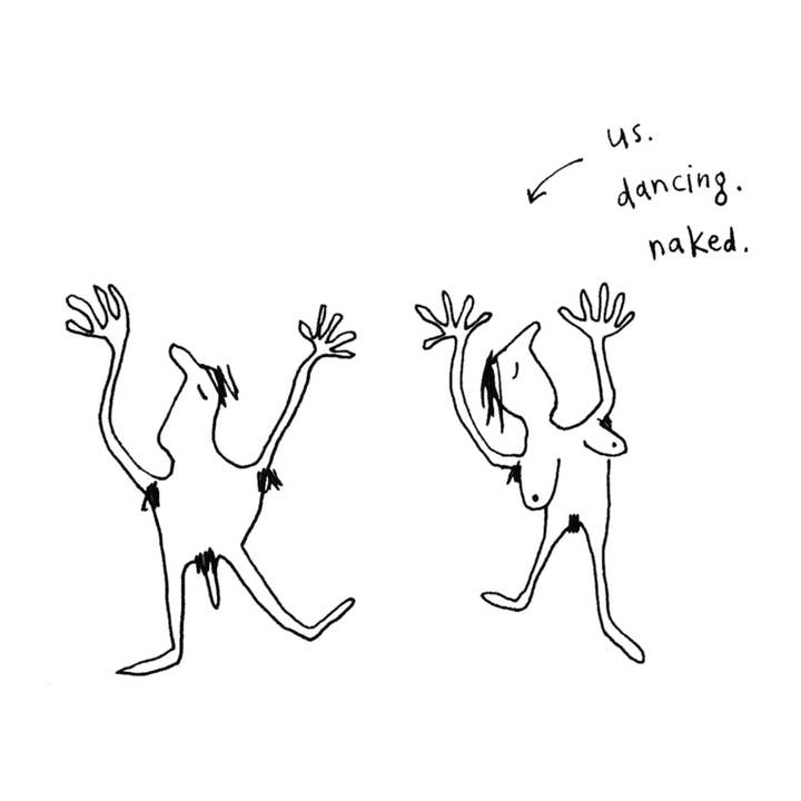 Hazel Bee – wholesale Valentine's Day card – Us Dancing Naked Couple Card