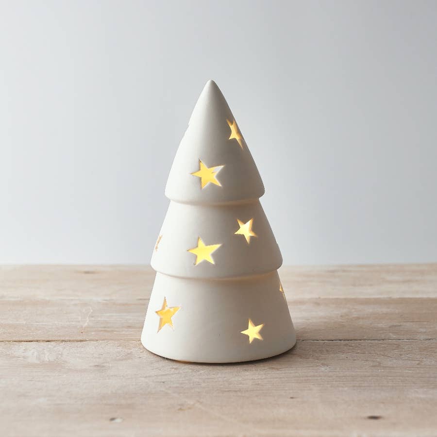 Gainsborough Giftware x Portland Living - Wholesale Christmas Decoration - Star Ceramic Christmas Tree, 16cm