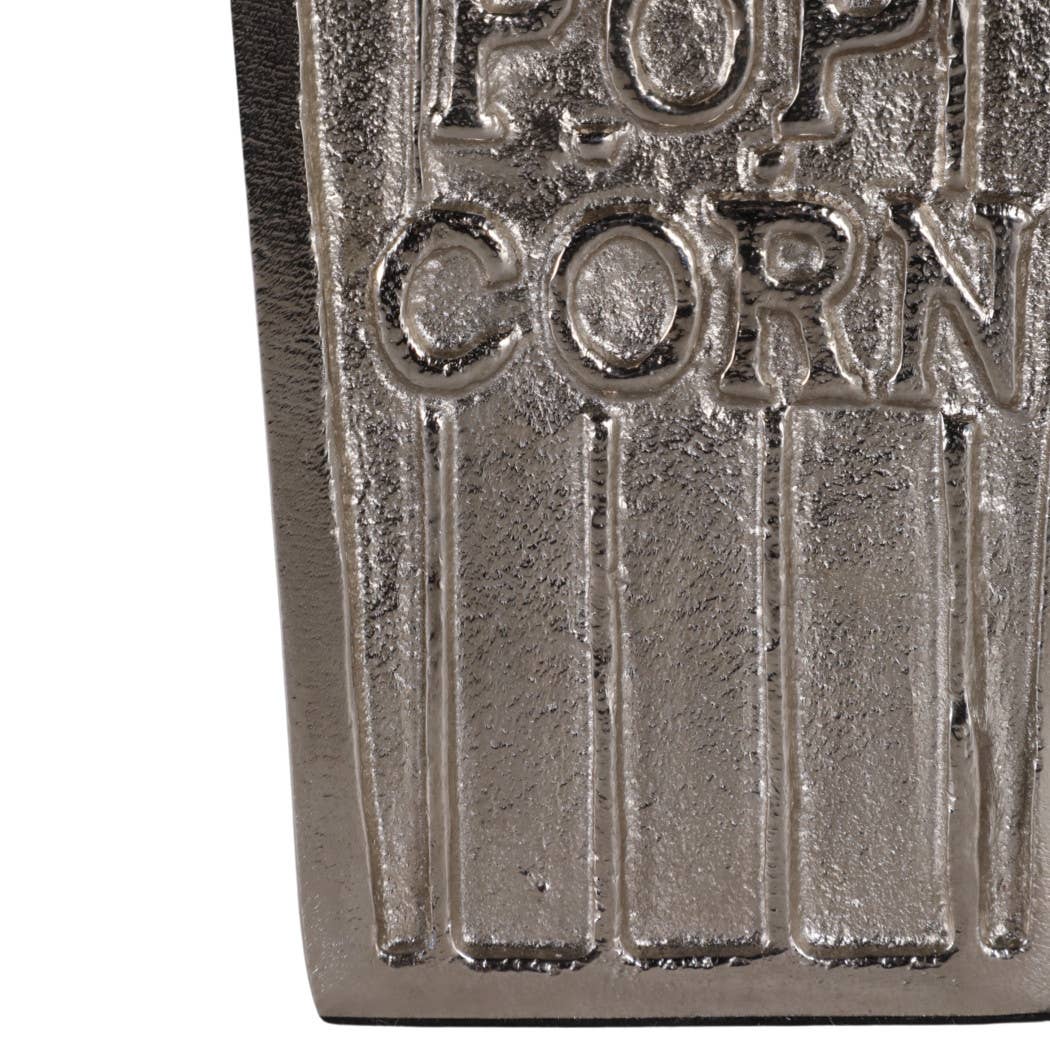 Sagebrook Home - Wholesale Decorative Figurine - Decorative Figurine - Silver Aluminum Popcorn Bucket, 7 in.8