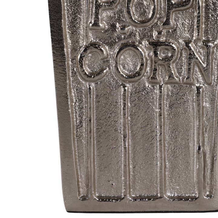 Sagebrook Home - Wholesale Decorative Figurine - Decorative Figurine - Silver Aluminum Popcorn Bucket, 7 in.8