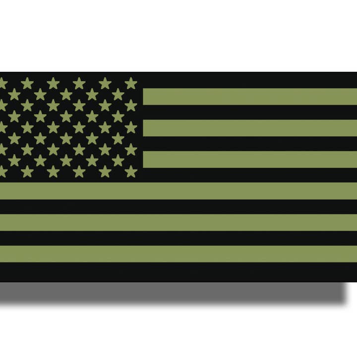 af Green USA Flag Sticker for engroshandel hos Real Sticky