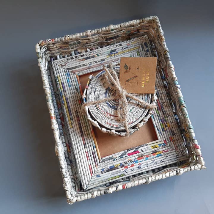 Mementa Home - Wholesale Gift Bag Set/Pack - Recycle Newspaper Gift Set1