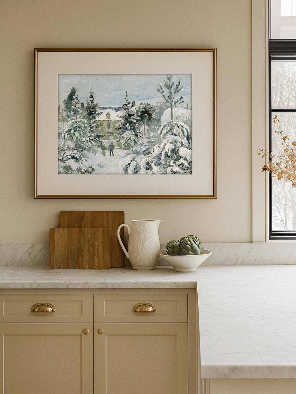 Modern Antique Prints - Wholesale Art Print - Winter Landscape at the Manor House4
