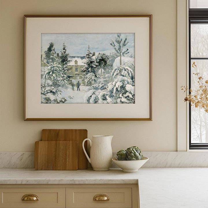 Modern Antique Prints - Wholesale Art Print - Winter Landscape at the Manor House4
