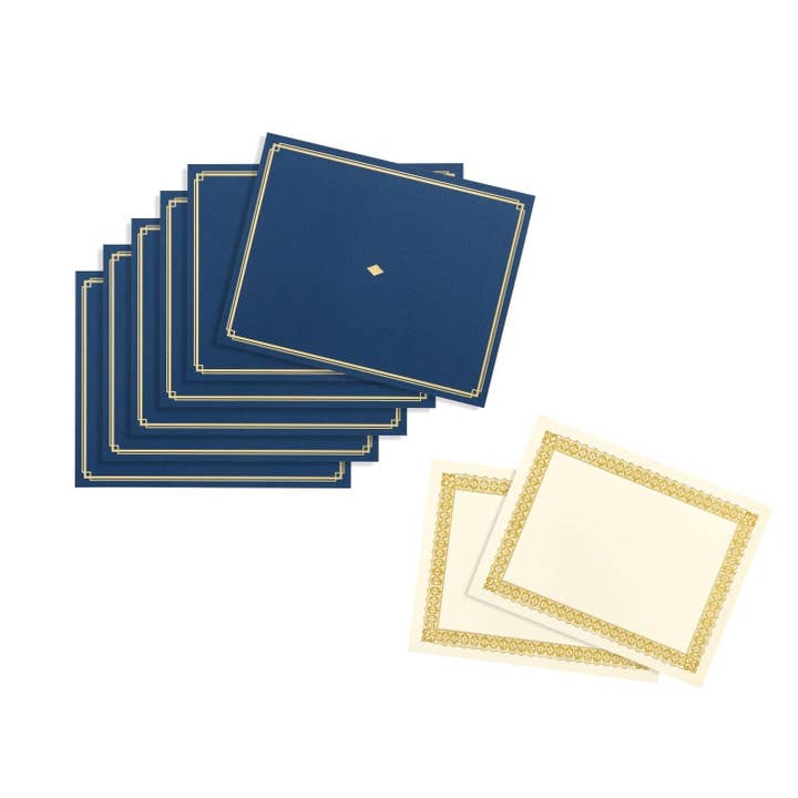 Certificates, Holders + Seals Bundle - Navy & Gold for wholesale by Gartner Studios