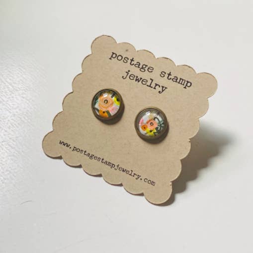 Postage Stamp Jewelry - Wholesale Stud/Post Earrings - Assorted Stud Earrings4