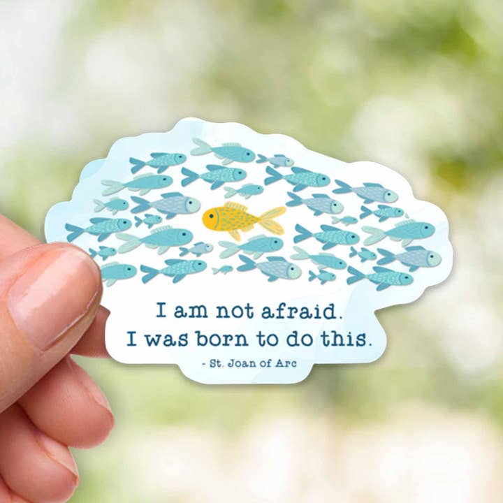 St. Joan of Arc Catholic Sticker - I was born to do this for wholesale by Firefly Wishes